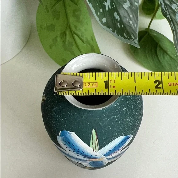 Vintage Hand Painted Floral Bud Vase - Picture 11 of 12